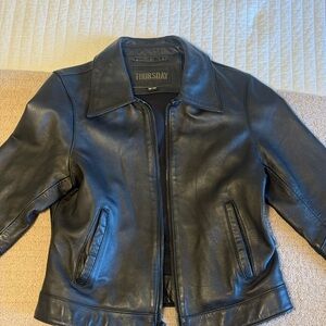Thursday Boot Company Black Leather Jacket